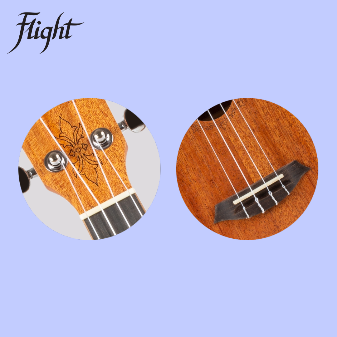 Flight DUS321 Soprano Ukulele Mahogany with Padded Gig Bag