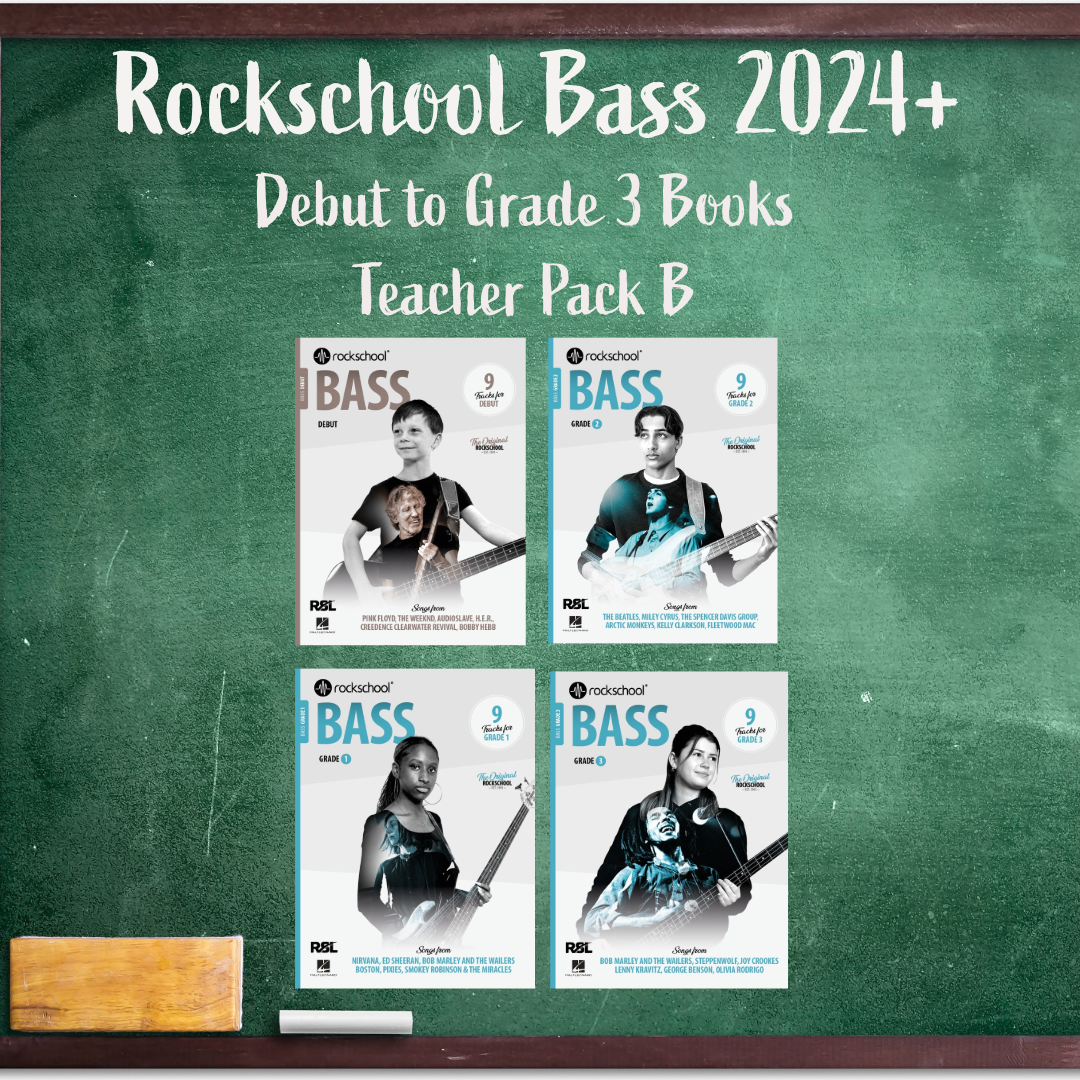 Rockschool Bass 2024+ - Teacher Bundle B (Debut to Grade 3 Books)