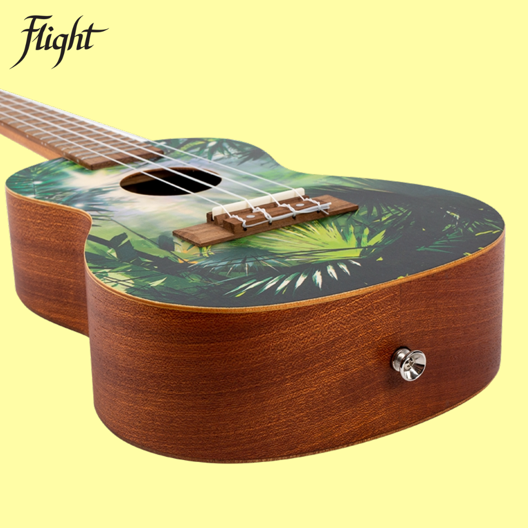 Flight AUC33 Jungle Concert Ukulele with Padded Gig Bag