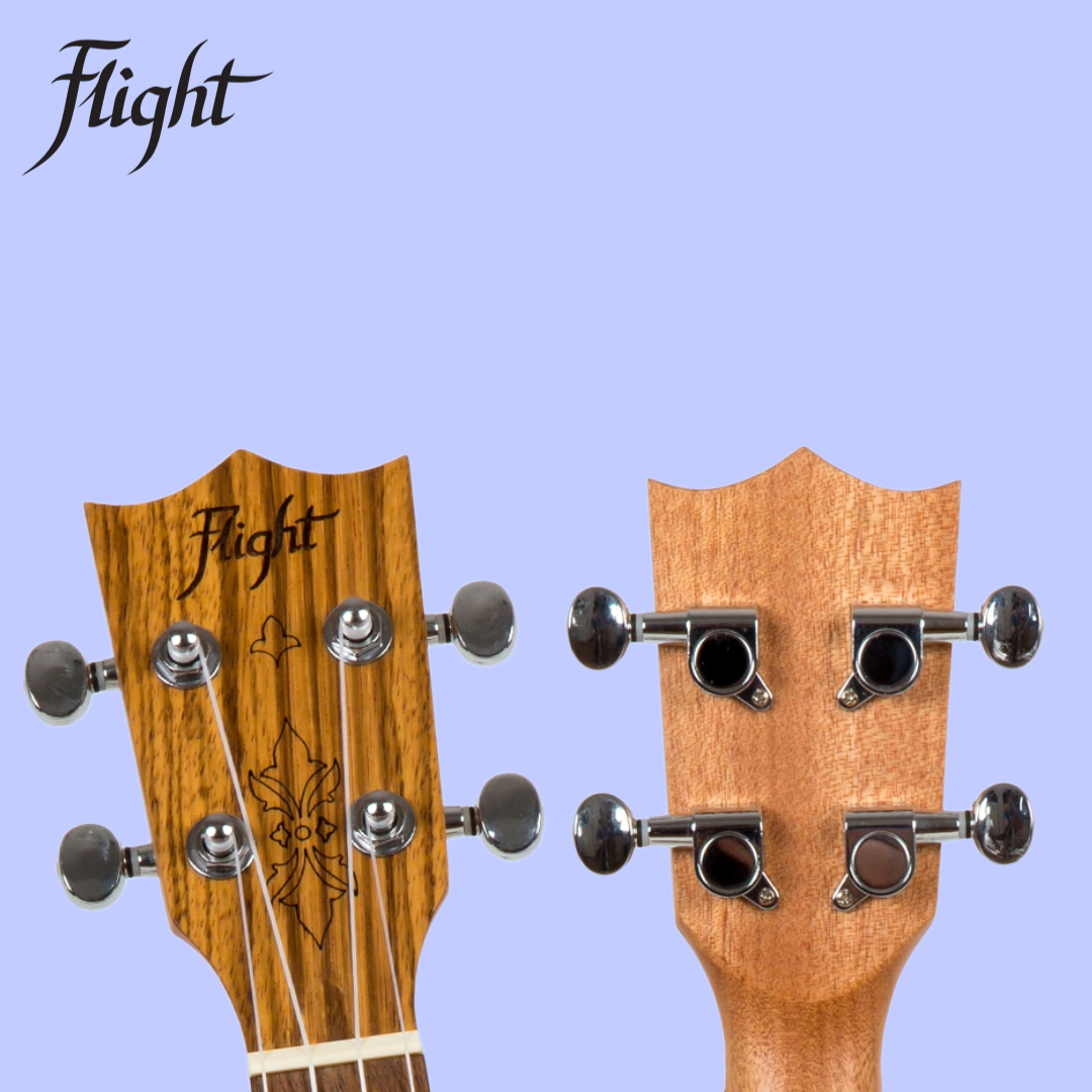 Flight DUS320 Soprano Ukulele Spruce/Zebrawood with Padded Gig Bag