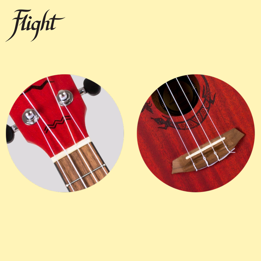 Flight DUC380 Coral Concert Ukulele with Padded Gig Bag