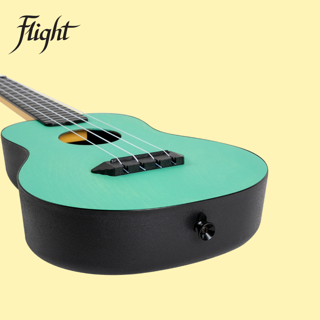 Flight TUC-35 Light Blue Travel Concert Ukulele with Travel Bag