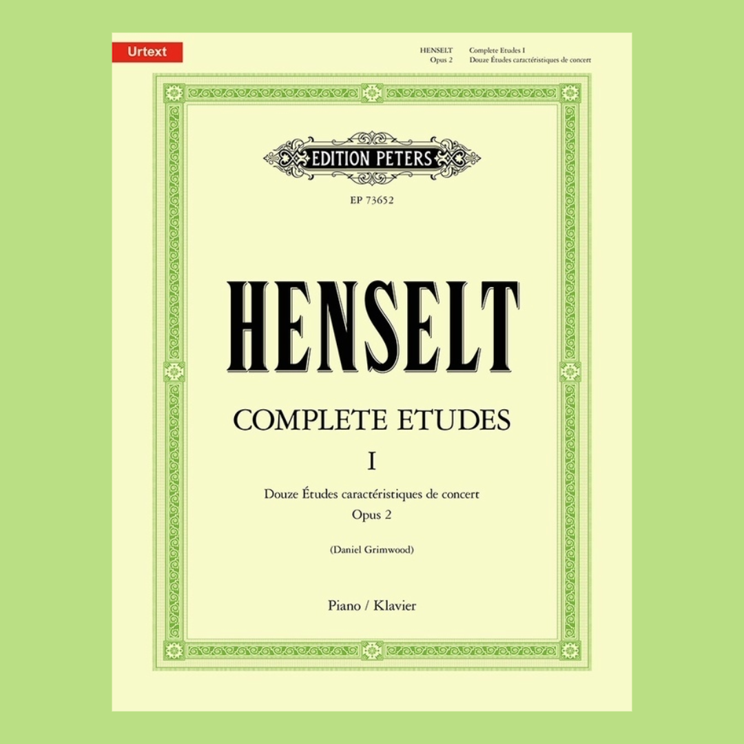 Henselt - Complete Etudes Volume 1 Op 2 For Piano Book