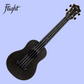 Flight TUC-35 Black Travel Concert Ukulele with Travel Bag