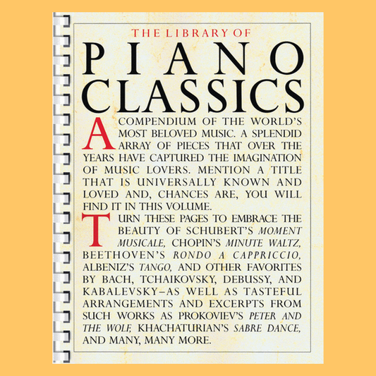 The Library Of Piano Classics Spiral Bound Book - (100 Pieces)