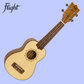 Flight DUS320 Soprano Ukulele Spruce/Zebrawood with Padded Gig Bag