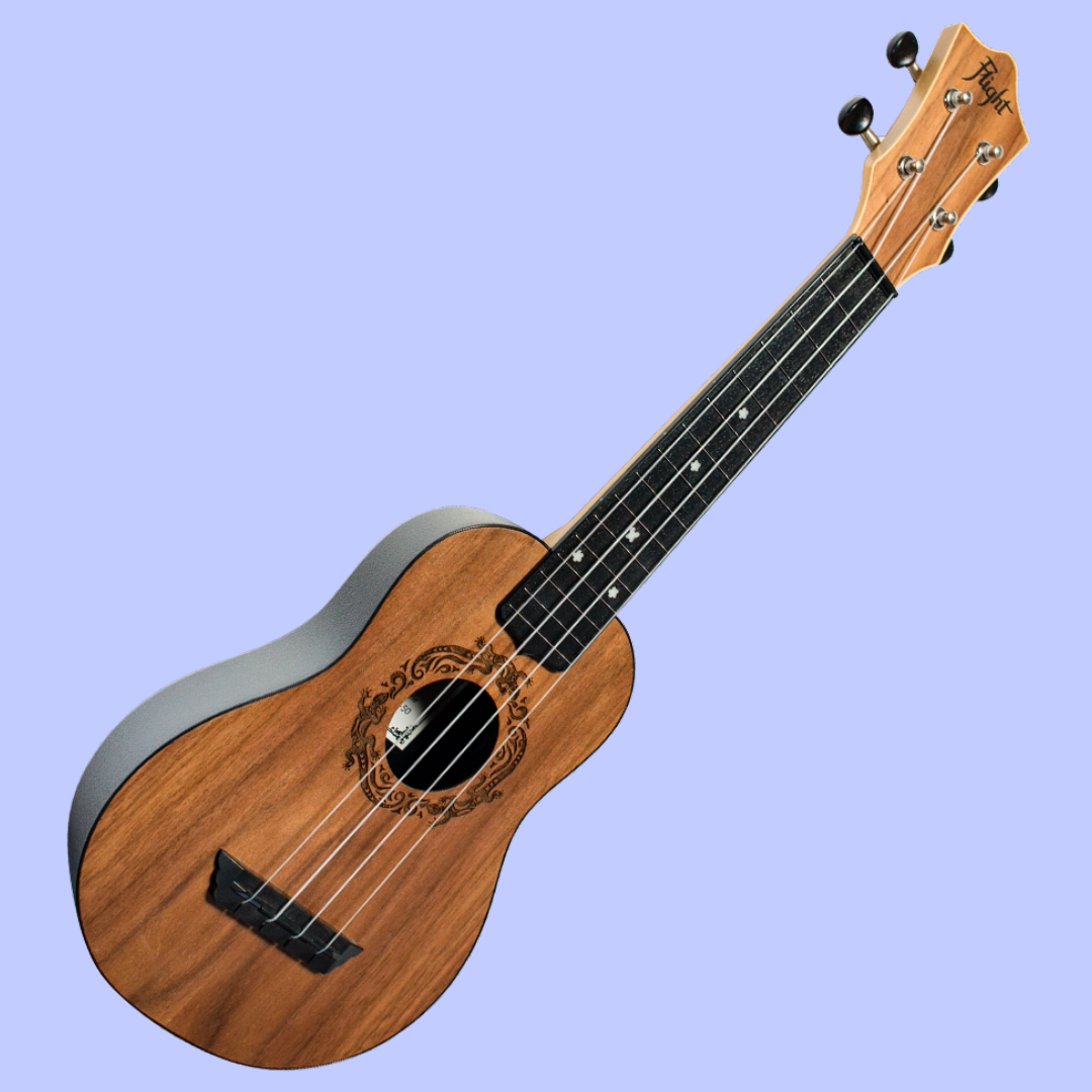 Flight TUS50 ABS Salamander Travel Soprano Ukulele Walnut with Gig Bag