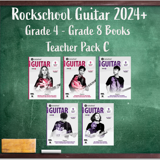 Rockschool Guitar 2024+ - Teacher Bundle C (Grade 4 - Grade 8 Books)