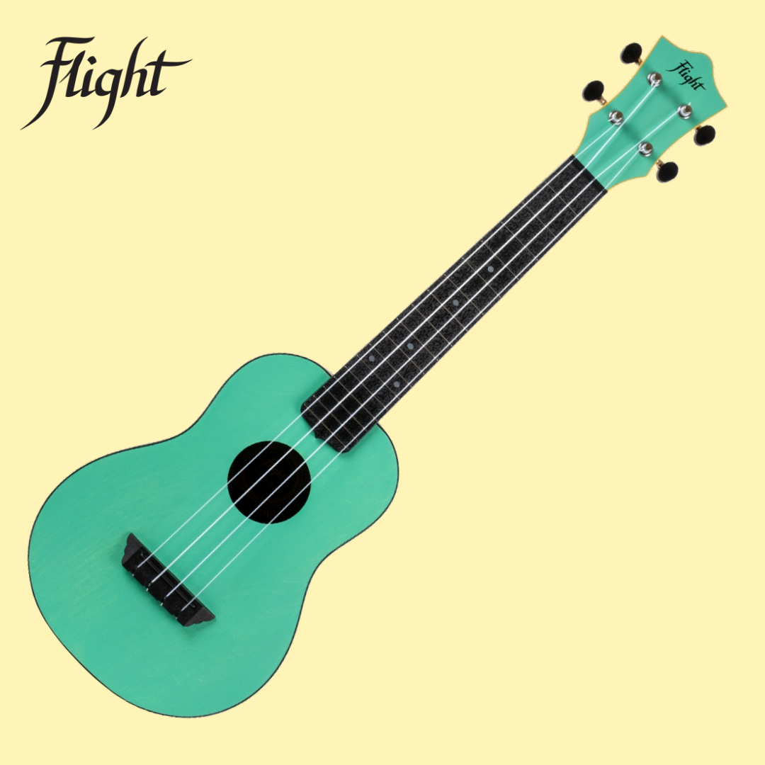 Flight TUC-35 Light Blue Travel Concert Ukulele with Travel Bag