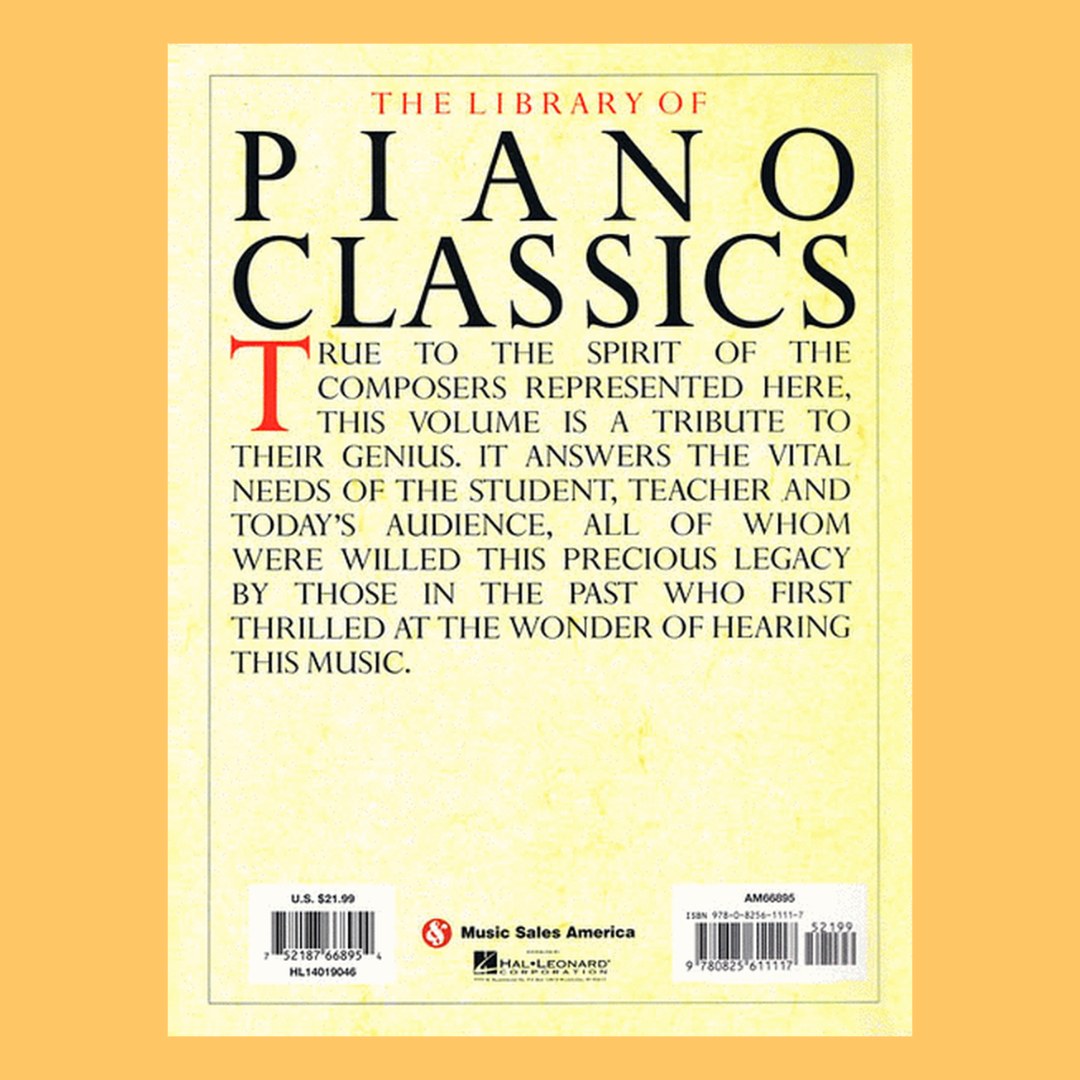 The Library Of Piano Classics Spiral Bound Book - (100 Pieces)