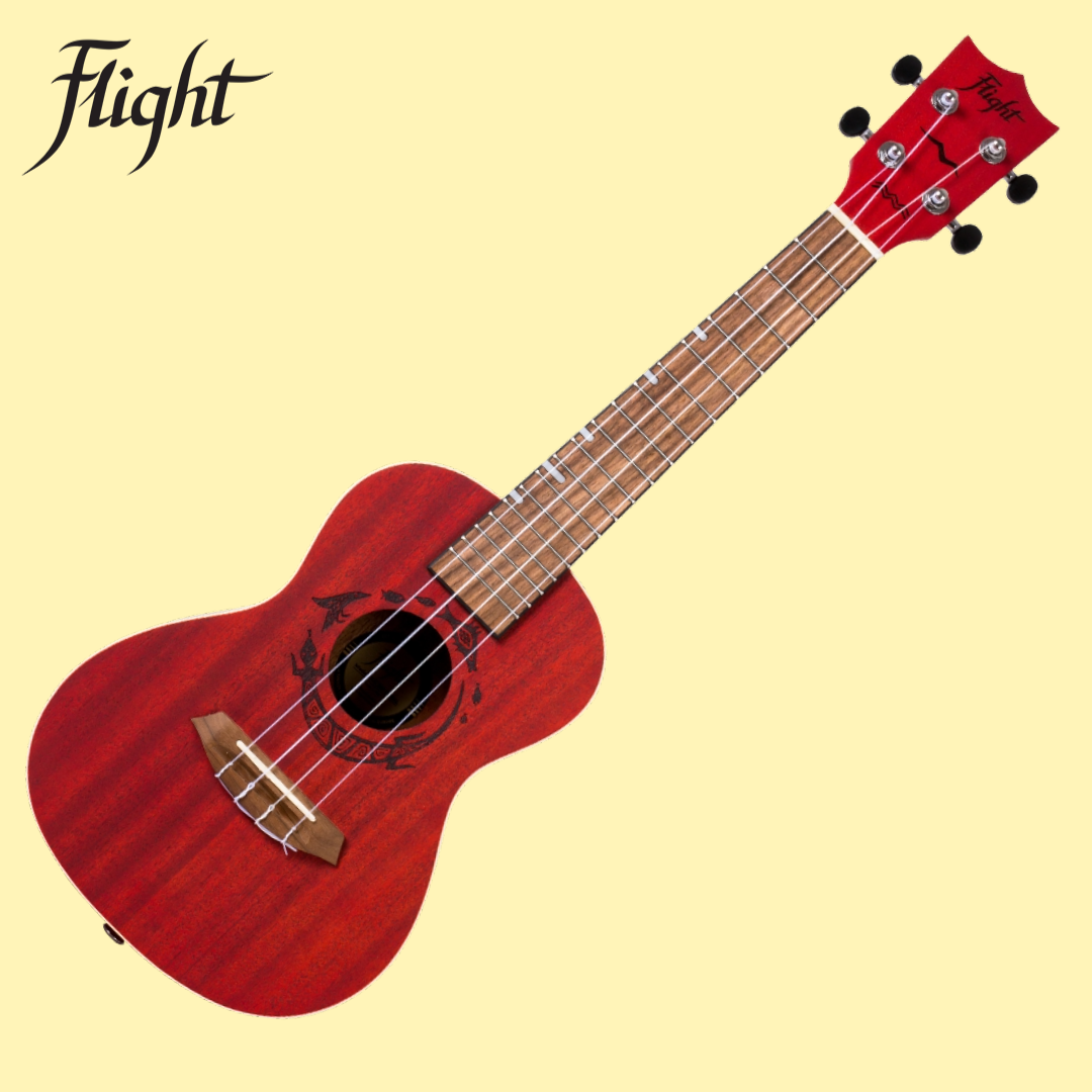 Flight DUC380 Coral Concert Ukulele with Padded Gig Bag