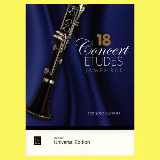 James Rae - 18 Concert Etudes For Solo Clarinet Book