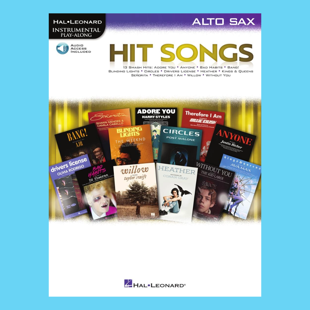 Hit Songs For Alto Saxophone Play Along Book/Ola