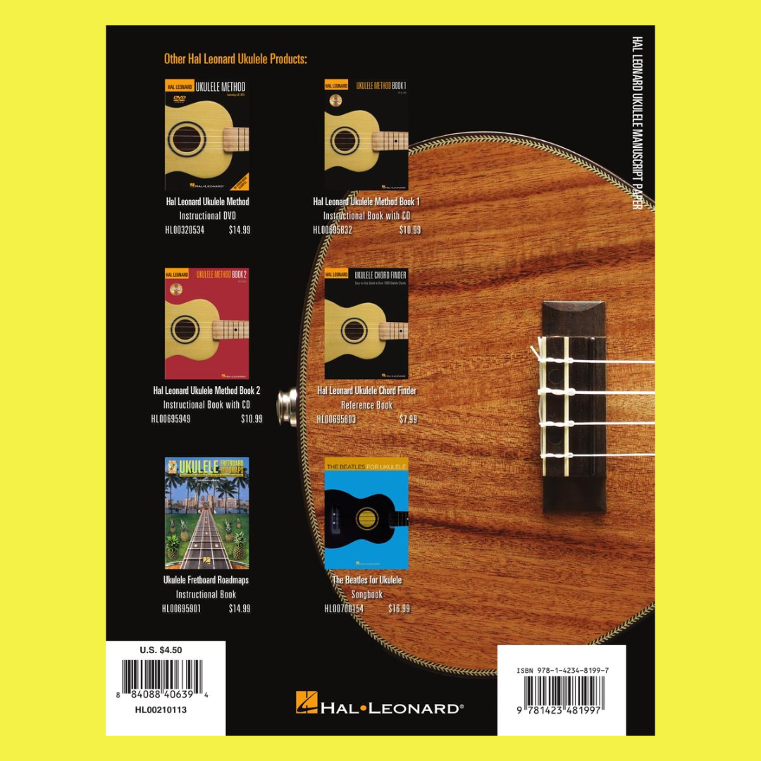 Hal Leonard - Ukulele Manuscript Standard Notation and Tablature Book (64 pages)