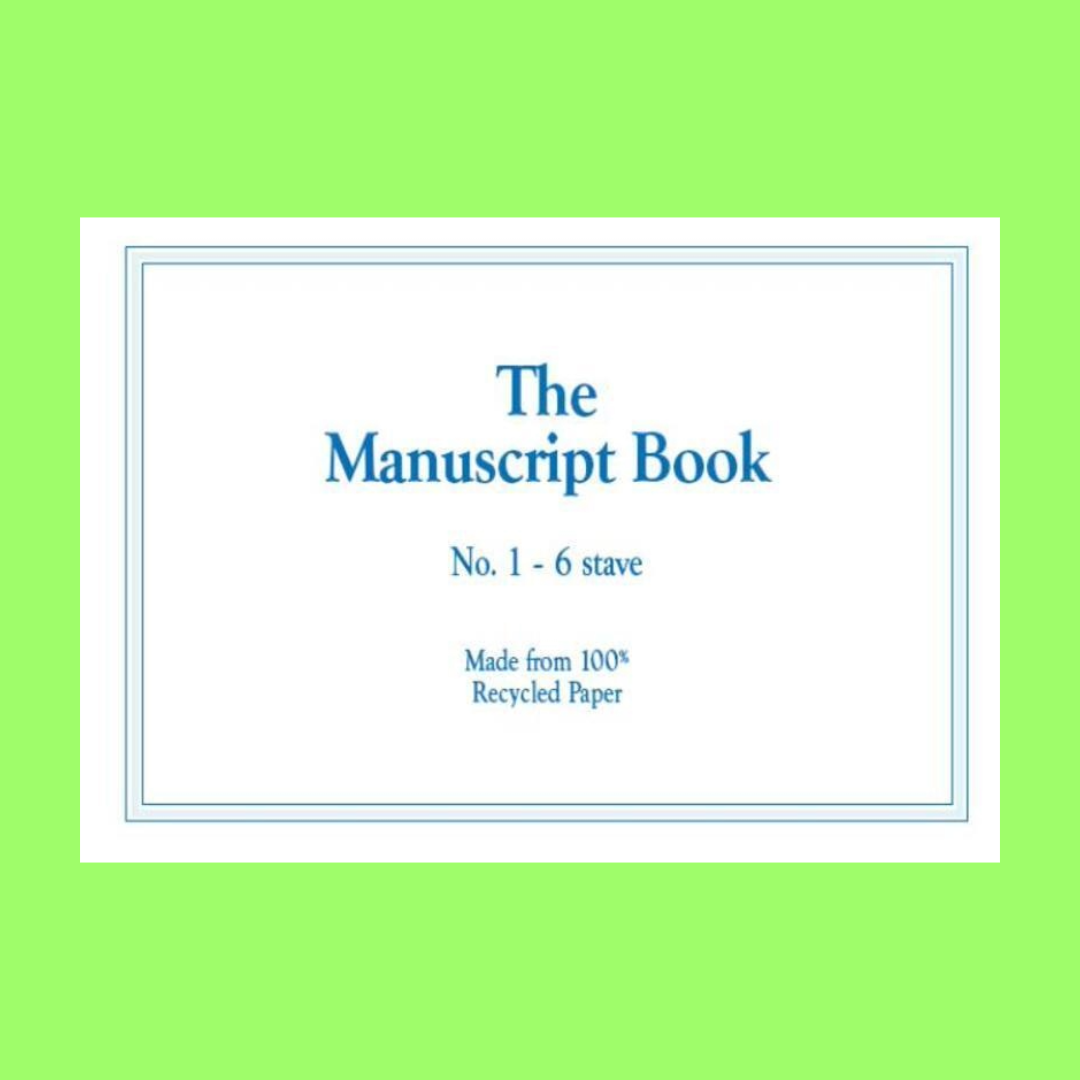 The Manuscript Book 1  - 6 Staves with Recycled Paper (32 pages)