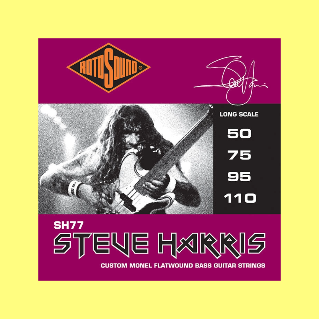 Rotosound SH77 Steve Harris Monel Long Scale Bass Strings Flatwound 50-110