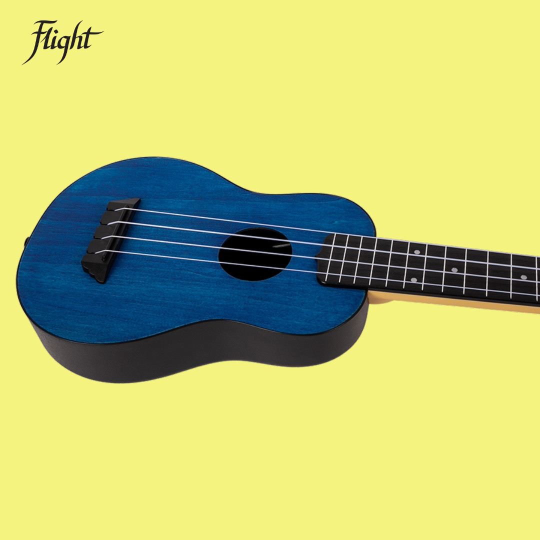 Flight TUSL35 Dark Blue Travel Concert Scale Soprano Ukulele with Gig Bag