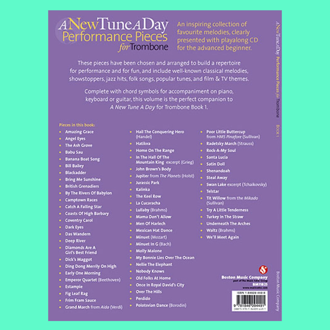 A New Tune A Day - Performance Pieces For Trombone Book/Cd (66 Songs)