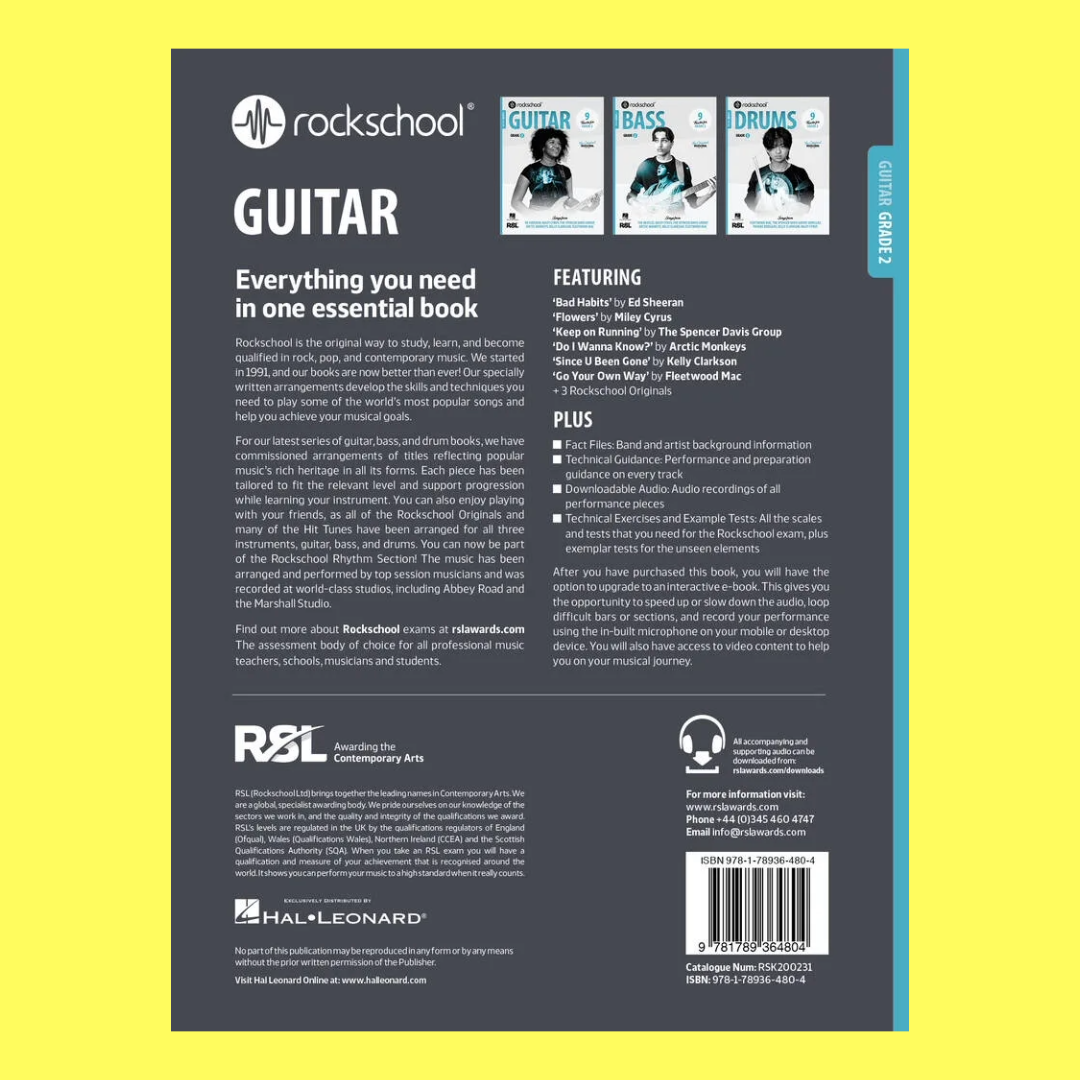 Rockschool Guitar Grade 2 Book (2024+) New Edition