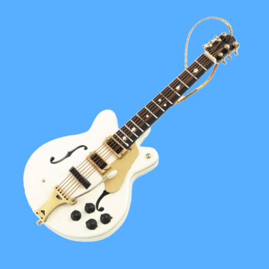 White Falcon Electric Guitar Ornament