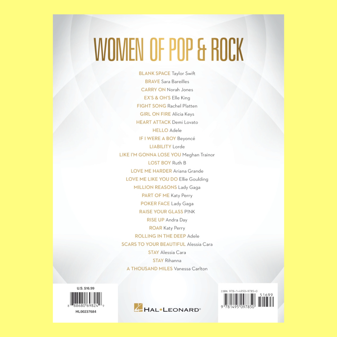 Women Of Pop & Rock Easy Piano 2nd Edition Book