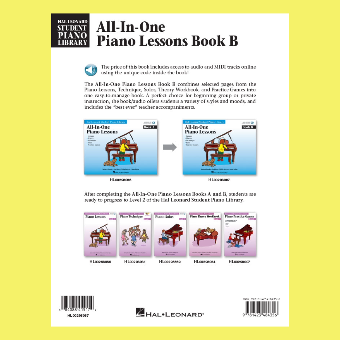 Hal Leonard Student Piano Library - All In One Piano Lesson Book B (Book/Ola)