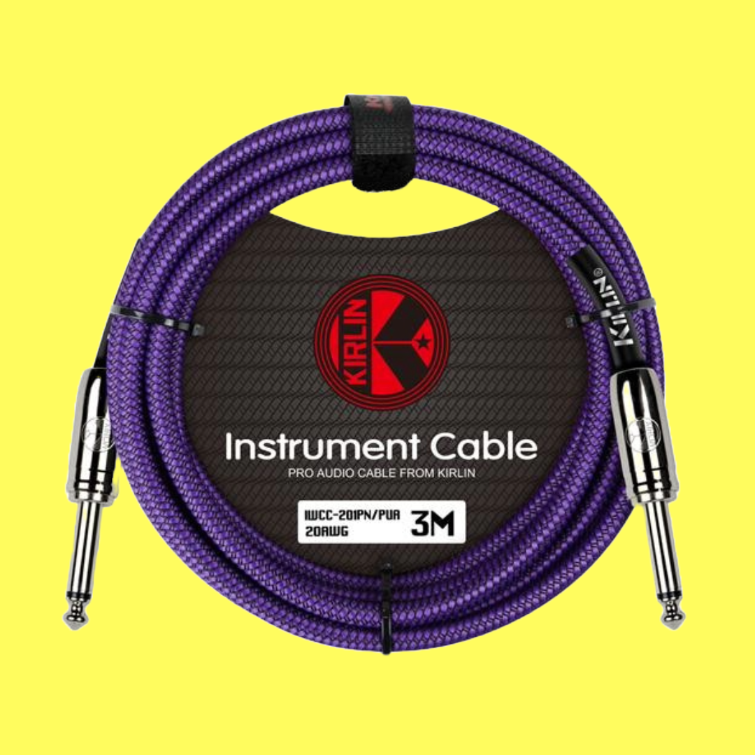 Kirlin 10ft Purple Entry Woven Instrument Cable