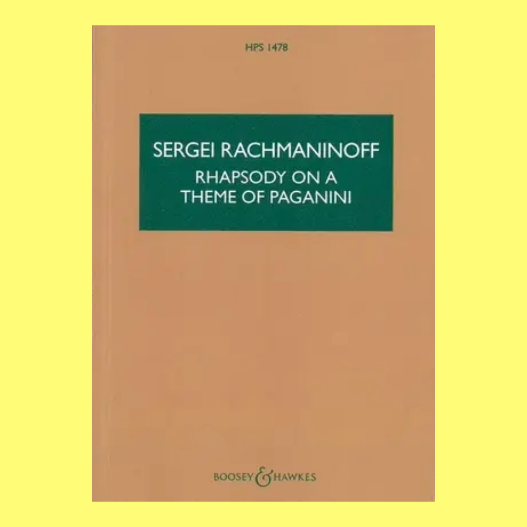 Rhapsody On A Theme Of Paganini Op 43 Study Score Book