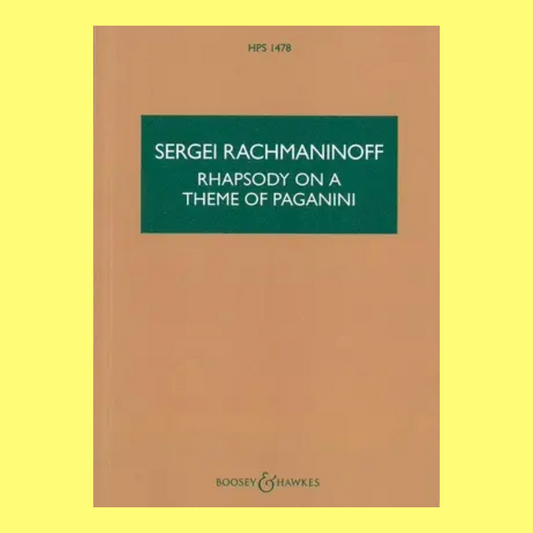 Rhapsody On A Theme Of Paganini Op 43 Study Score Book