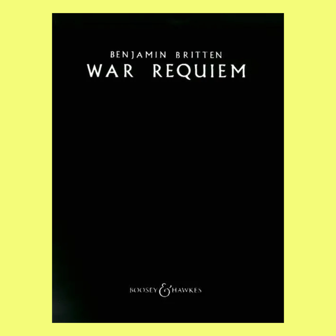 War Requiem Op 66 Latin English Vocal Score Book