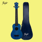 Flight TUSL35 Dark Blue Travel Concert Scale Soprano Ukulele with Gig Bag