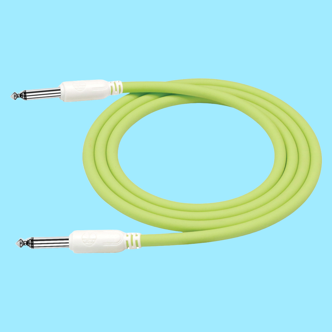 Kirlin Instrument Cable Spring Green - 10ft (3 Metre)