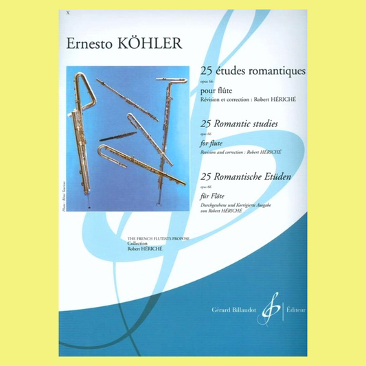 Ernesto Kohler - 25 Etudes Romantiques Op. 66 Flute Book