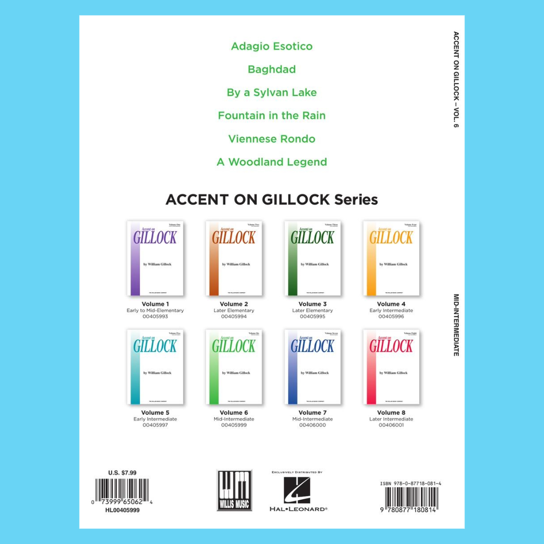 Accent on Gillock - Piano Volume 6 Book