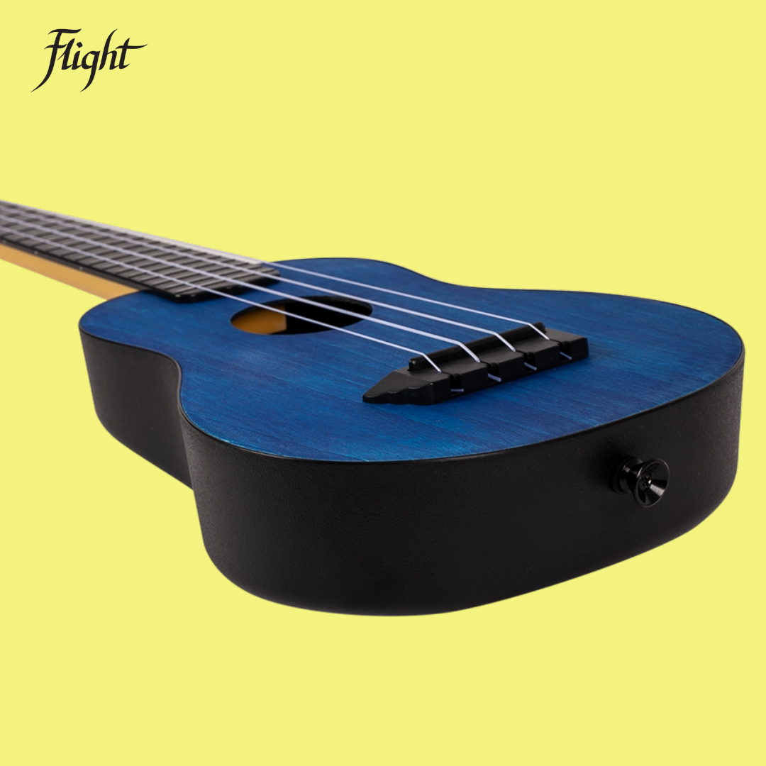 Flight TUSL35 Dark Blue Travel Concert Scale Soprano Ukulele with Gig Bag