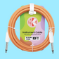 Kirlin Instrument Cable Mango Orange - 10ft (3 Metre)