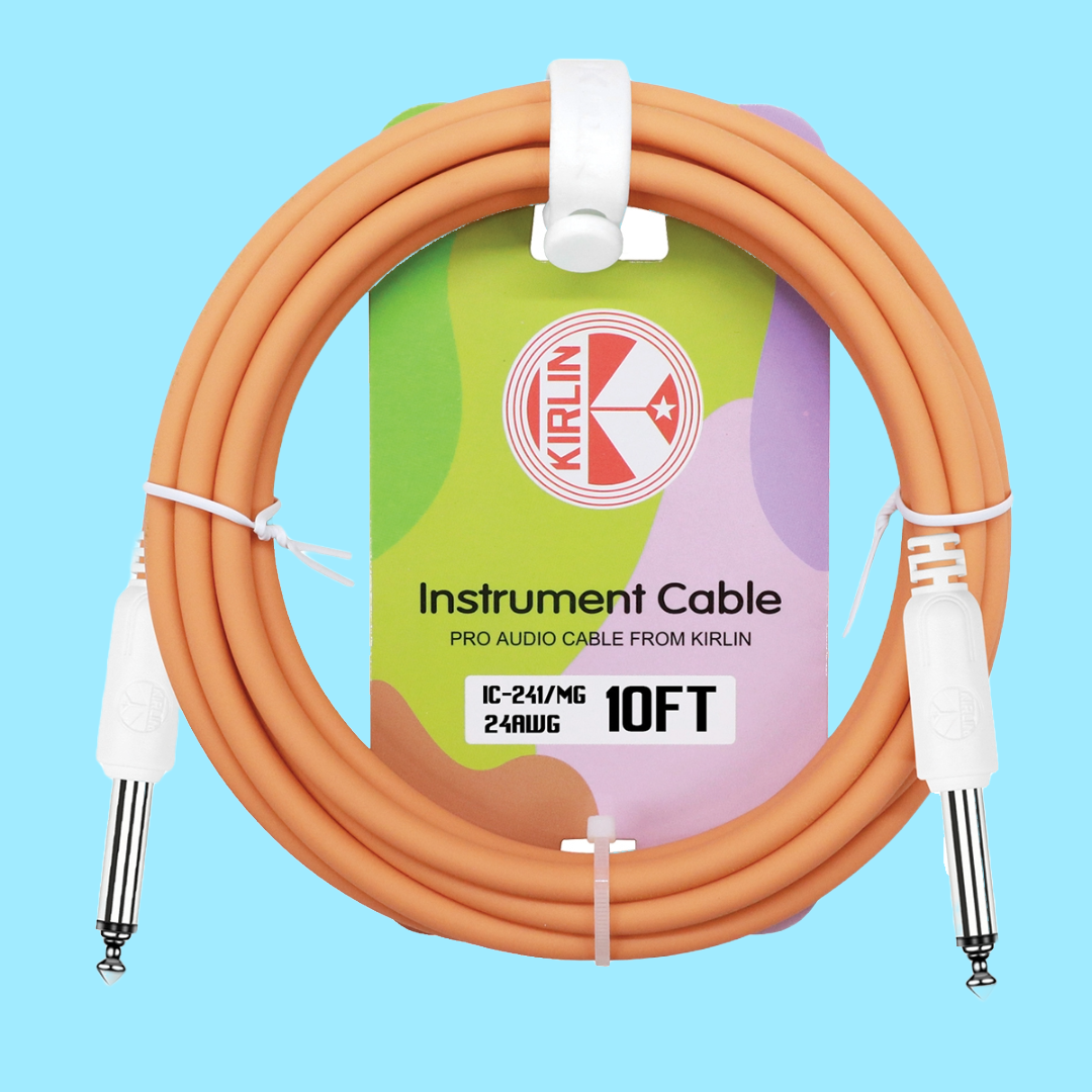 Kirlin Instrument Cable Mango Orange - 10ft (3 Metre)