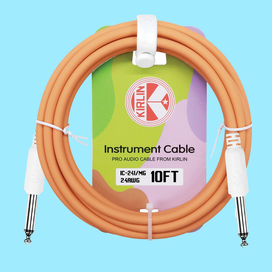 Kirlin Instrument Cable Mango Orange - 10ft (3 Metre)