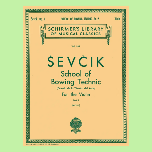 Sevcik - School Of Bowing Technic Op 2 Part 2 Violin Book