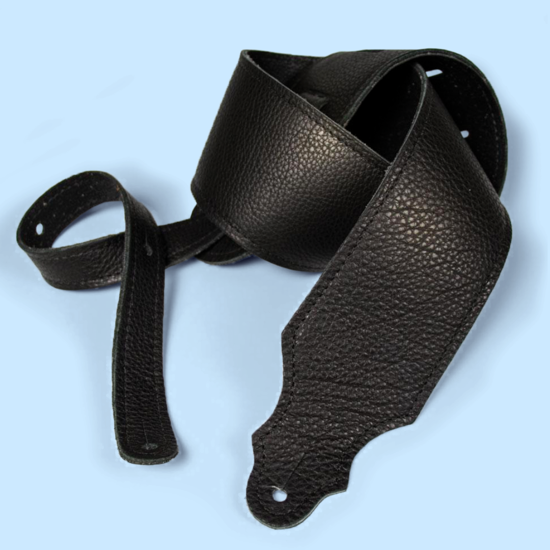 Franklin 2.5" Black Purist Leather Strap with Buck Backing