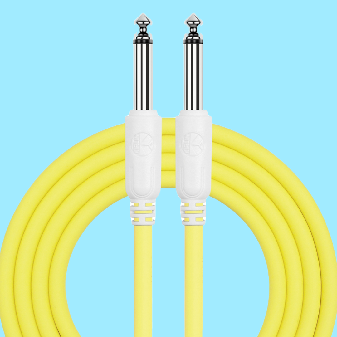 Kirlin Instrument Cable Lemon Yellow - 10ft (3 Metre)