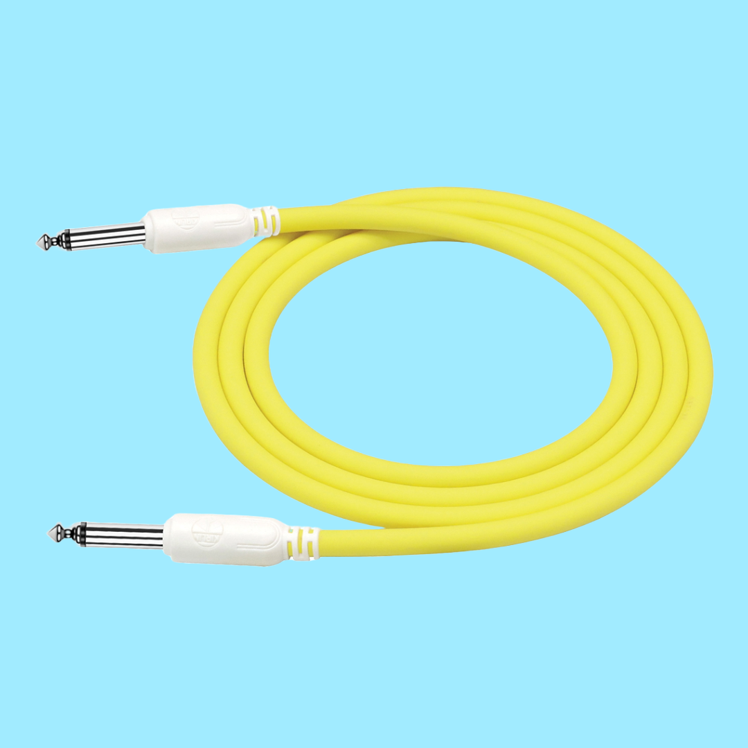 Kirlin Instrument Cable Lemon Yellow - 10ft (3 Metre)