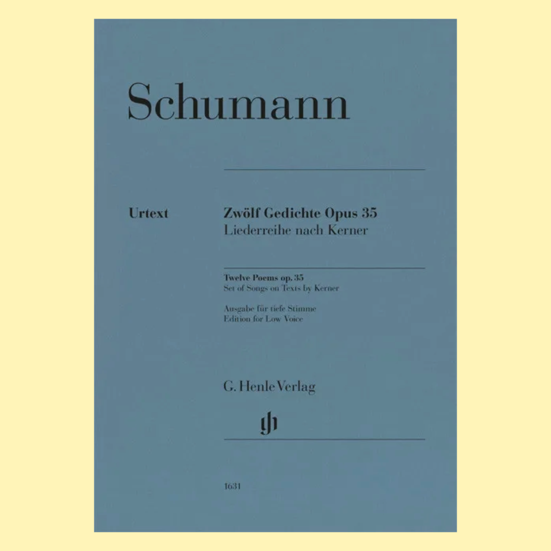 Schumann - 12 Poems Op 35 For Low Voice with Piano Accompaniment