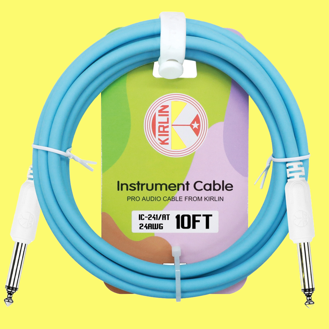 Kirlin Instrument Cable Atoll Blue - 10ft (3 Metre)