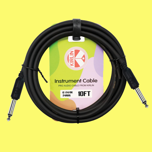 Kirlin Instrument Cable Black - 10ft (3 Metre)