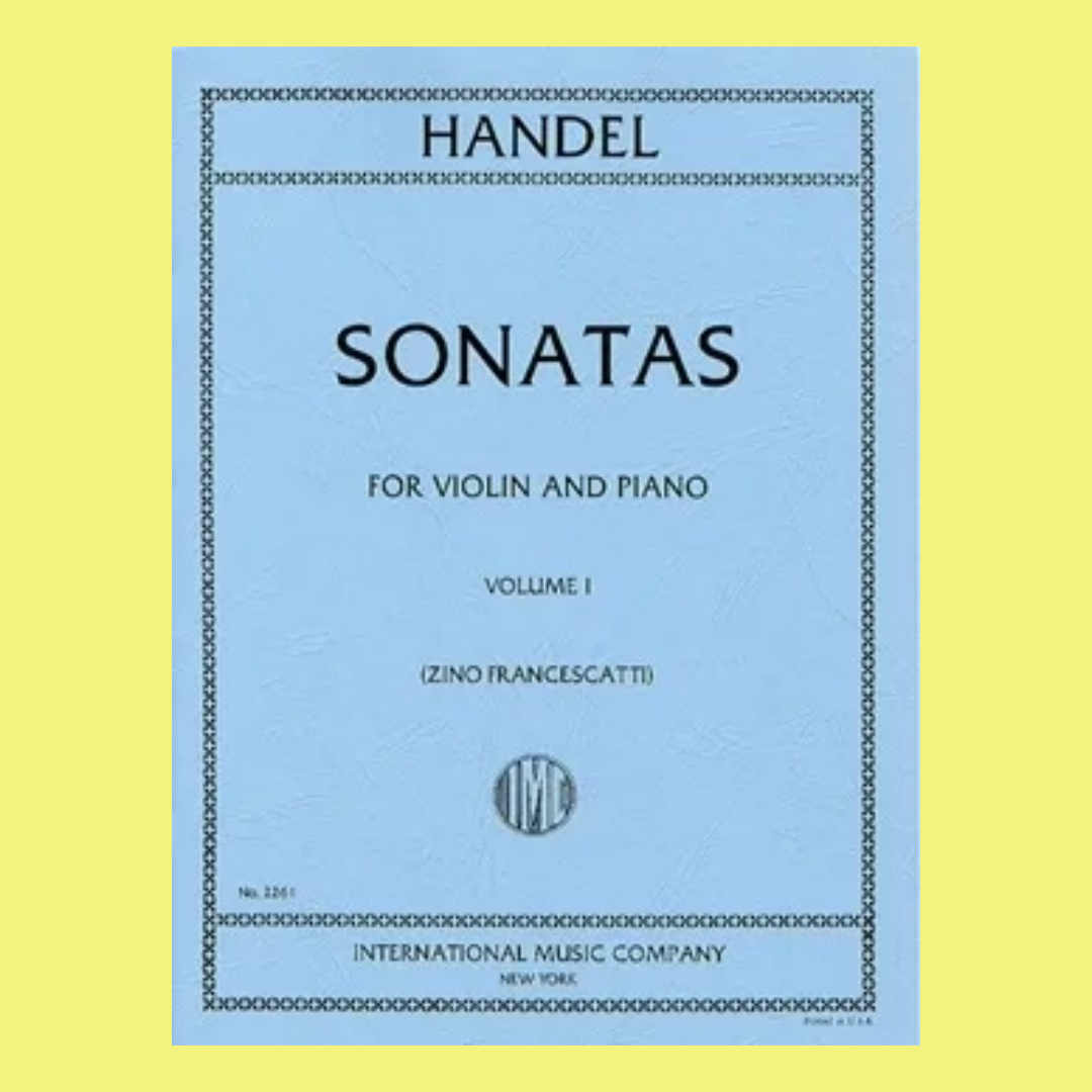 Handel - 6 Sonatas Book 1 for Violin with Piano Accompaniment