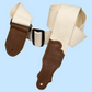 Franklin 2" Natural Cotton Strap with Pebbled Caramel Glove Leather End Tab