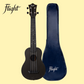 Flight TUSL35 Black Travel Concert Scale Soprano Ukulele with Gig Bag