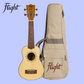 Flight DUS320 Soprano Ukulele Spruce/Zebrawood with Padded Gig Bag