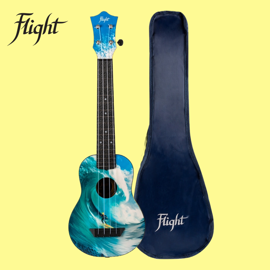 Flight TUSL25 Surf Travel Concert Scale Soprano Ukulele with Travel Bag